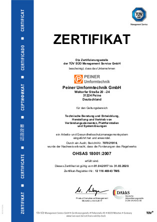 OHSAS 18001:2007 - german