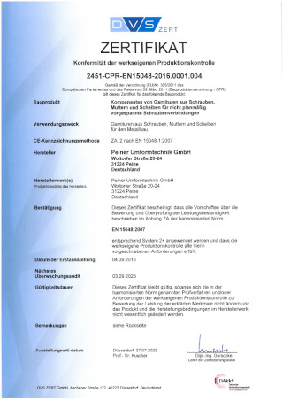 CE-Zertifikat 15048 - deutsch